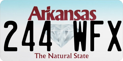 AR license plate 244WFX