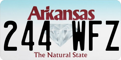 AR license plate 244WFZ