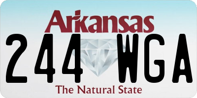 AR license plate 244WGA