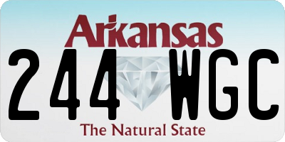AR license plate 244WGC