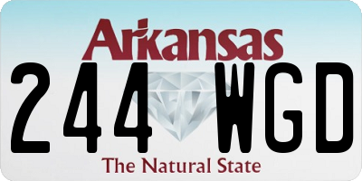 AR license plate 244WGD
