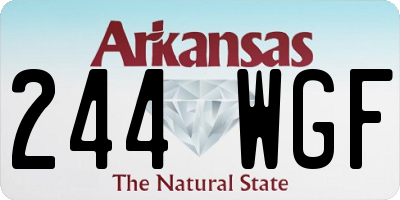 AR license plate 244WGF