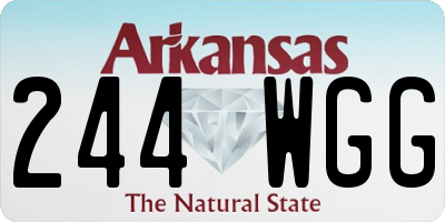 AR license plate 244WGG