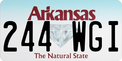 AR license plate 244WGI
