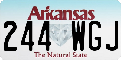 AR license plate 244WGJ