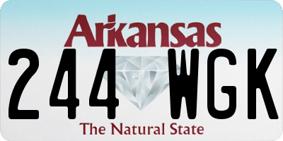 AR license plate 244WGK