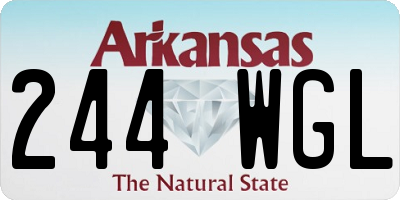 AR license plate 244WGL