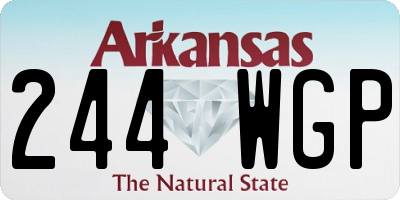 AR license plate 244WGP