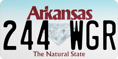 AR license plate 244WGR