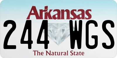 AR license plate 244WGS