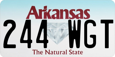 AR license plate 244WGT