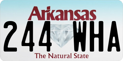 AR license plate 244WHA