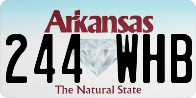 AR license plate 244WHB
