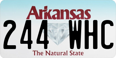 AR license plate 244WHC