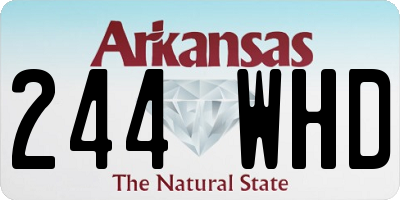 AR license plate 244WHD