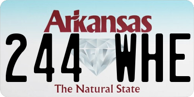 AR license plate 244WHE