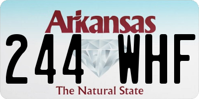 AR license plate 244WHF