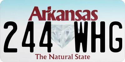 AR license plate 244WHG