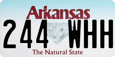 AR license plate 244WHH