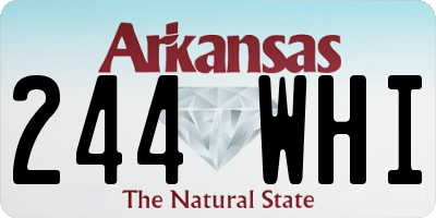 AR license plate 244WHI