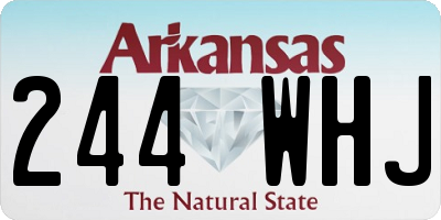AR license plate 244WHJ