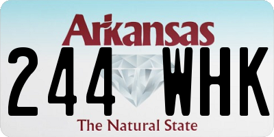 AR license plate 244WHK