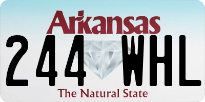AR license plate 244WHL