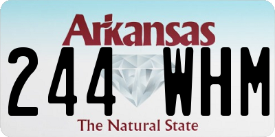 AR license plate 244WHM