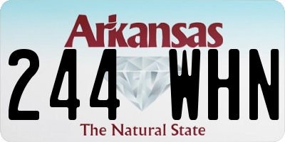 AR license plate 244WHN