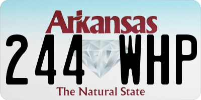 AR license plate 244WHP