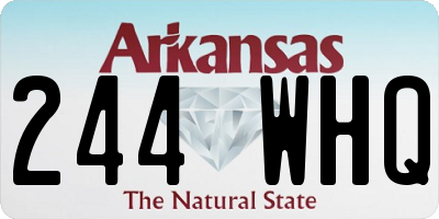 AR license plate 244WHQ
