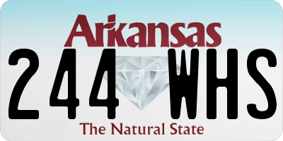 AR license plate 244WHS