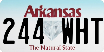 AR license plate 244WHT