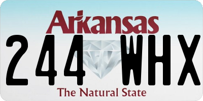 AR license plate 244WHX
