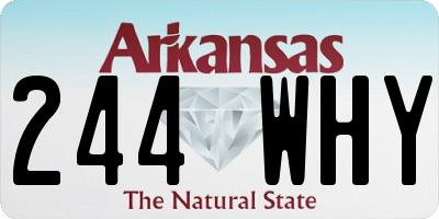 AR license plate 244WHY