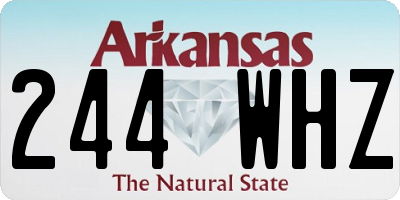 AR license plate 244WHZ
