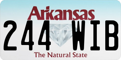 AR license plate 244WIB