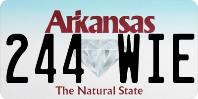 AR license plate 244WIE