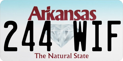 AR license plate 244WIF