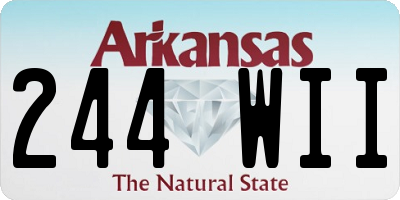 AR license plate 244WII