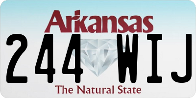 AR license plate 244WIJ