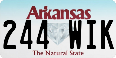 AR license plate 244WIK
