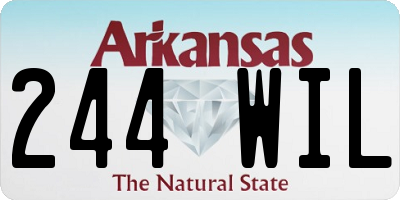 AR license plate 244WIL