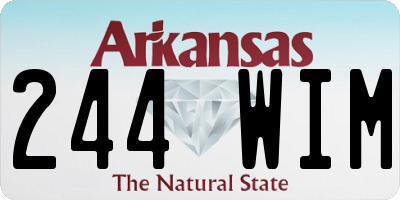 AR license plate 244WIM