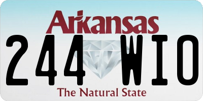 AR license plate 244WIO