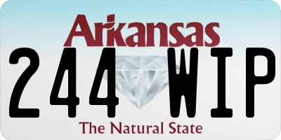 AR license plate 244WIP