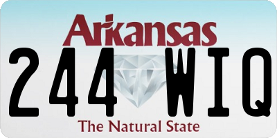 AR license plate 244WIQ