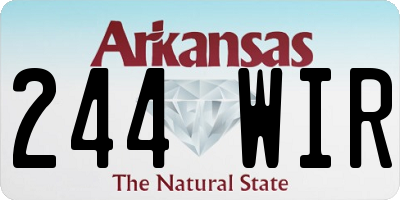 AR license plate 244WIR