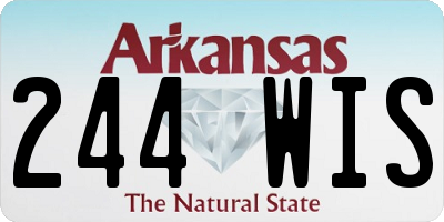 AR license plate 244WIS