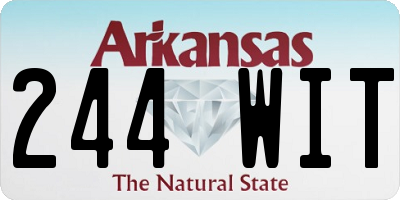 AR license plate 244WIT